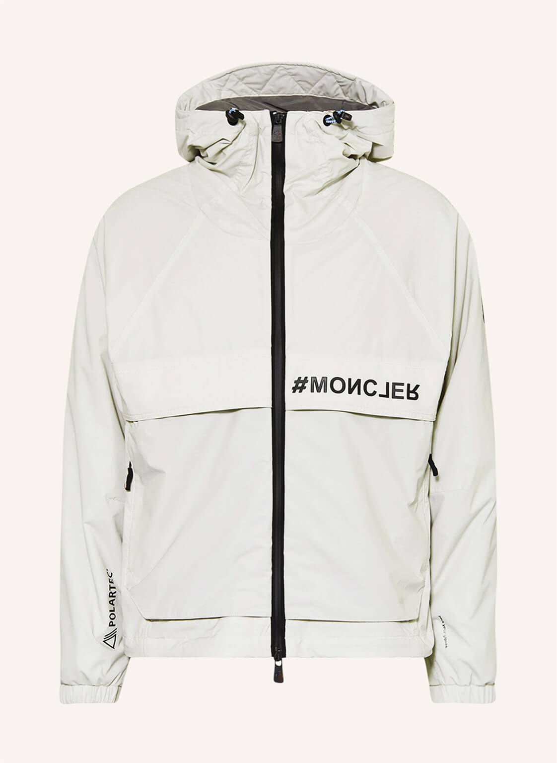 Hellgraue Moncler Jacke