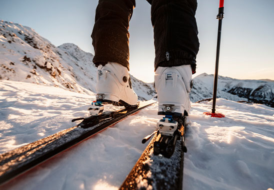 Skifahrer auf der Piste