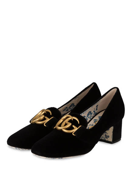 Schwarze Gucci-Pumps