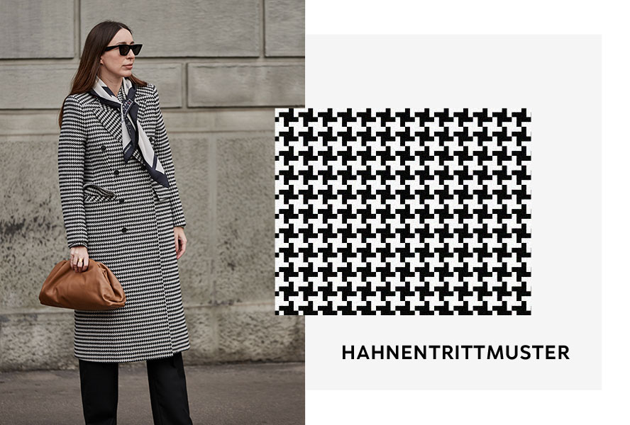 Hahnentrittmuster Streetstyle-Bild mit Close-up