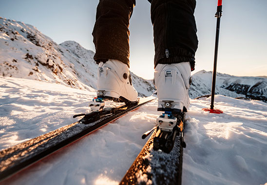 Skifahrer auf der Piste