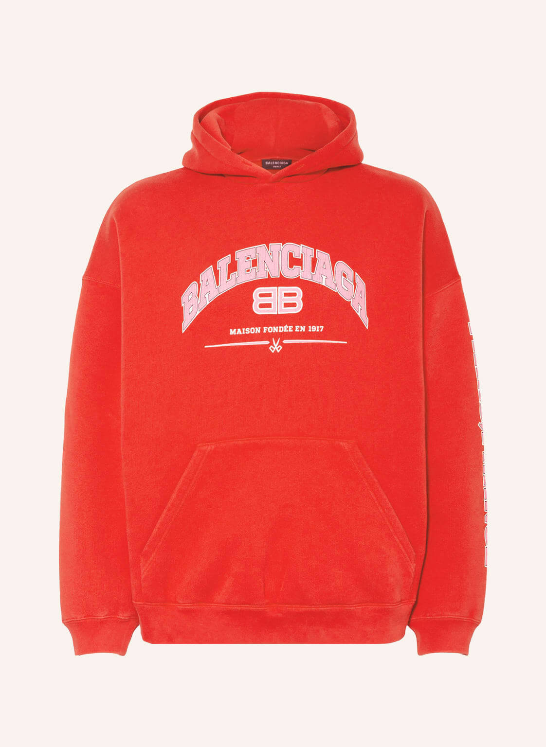 Roter Balenciaga Hoodie