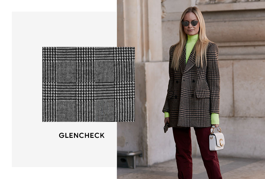 Glencheck Streetstyle-Bild mit Close-up