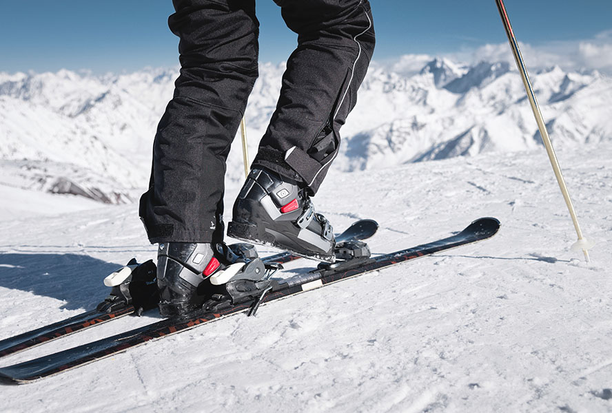 Skifahrer auf der Piste